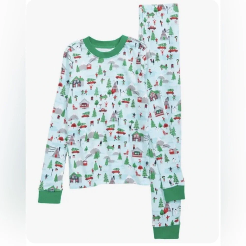 NEW! Tucker + Tate Sleepwear Blue Cotinga Winter Cabins